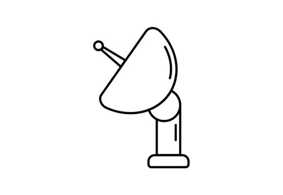 Elevate Your Digital Designs with a Minimalist Antenna Outline Vector Graphic