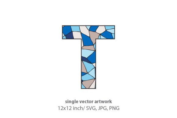 Integrating Stained Glass Pattern Inside Letter T Into Modern Design Workflows