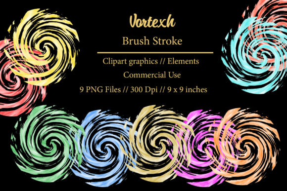 Mastering Creative Design with Vortexh Brush Stroke Clipart Element