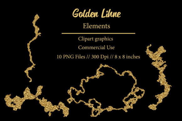 Maximizing Your Designs with Golden Lihne Brush Stroke Clipart