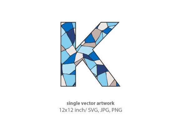 Stained Glass Letter K Design