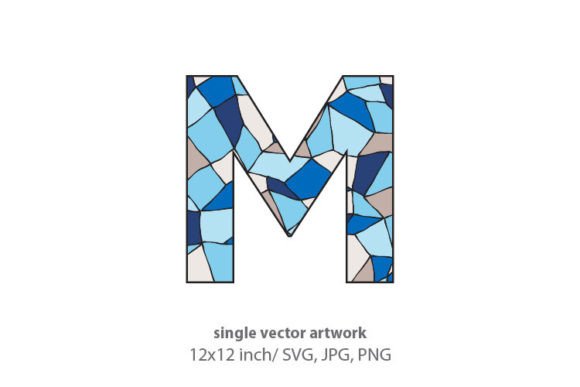 Stained Glass Pattern Inside Letter M: A Guide to High-Resolution Vector Design Assets