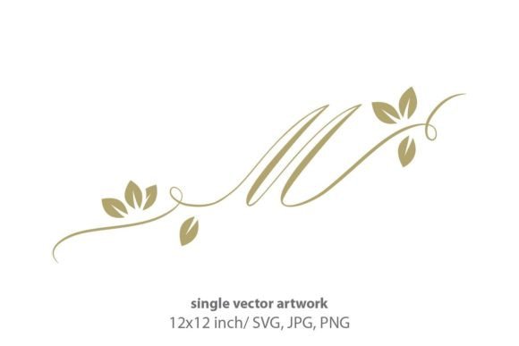 Unlocking Creative Potential with Gold Leaf, Autumn Script Letter M, and Vector Clipart