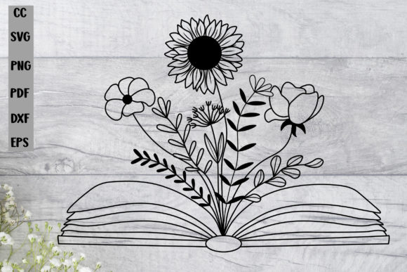 Wildflower Book Svg: Elevating Your Creative Projects with High-Resolution Digital Art